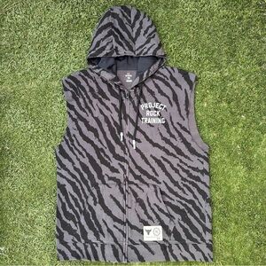 Under Armour Men's Project Rock Rival Fleece Sleeveless Full-Zip Hoodie Vest XL